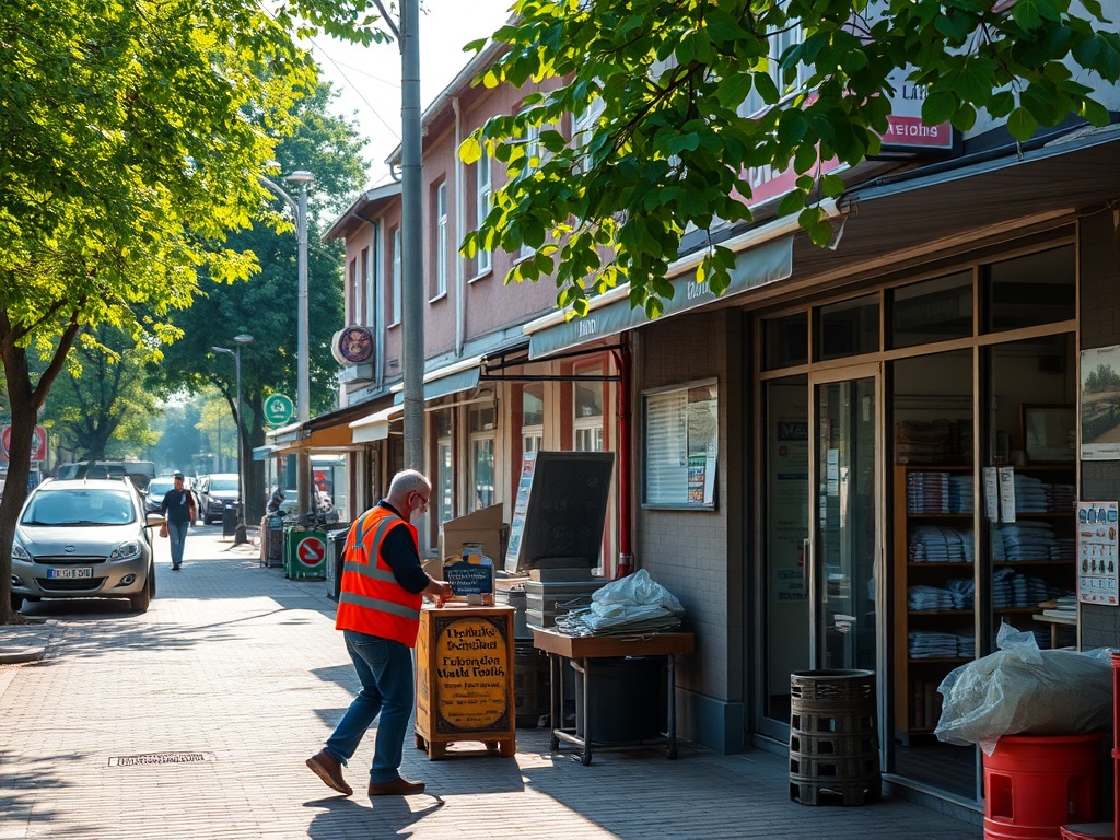 Mapa Radzynia Podlaskiego z zaznaczonymi inwestycjami Funduszy Europejskich